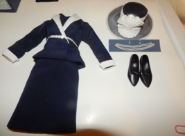 Princess Diana Outfit~Franklin Mint~Navy Blue Tailored Suit~Jewelry~Shoes~Hat - £31.65 GBP