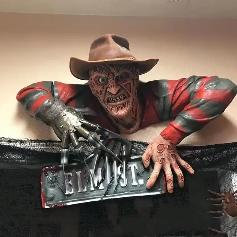 Horror Movie Killer Halloween Decor Nightmare Freddy Krueger Tomb Walker Statue - £24.58 GBP