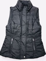 American Rag Puffer Womens Vest Sz M Black 2 Zipper Pockets - $21.00