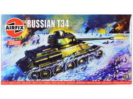 Level 2 Model Kit Russian T34 Tank 1/76 Plastic Model Kit Airfix - £18.01 GBP