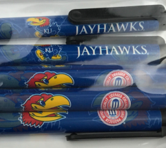 Kansas Jayhawks 5-Pack Click Ink Pens NCAA Licensed, Royal w/ Full Color... - $74.68 MXN