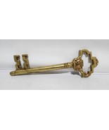 Vintage Solid Brass 7 1/2&quot; Decorative Key w/ Horizon Sunset Sunrise - $28.49