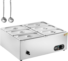 1200W Electric Steam Table 15Cm/6Inch Deep, Stainless Steel Buffet Bain ... - $6,667.44 MXN