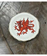 Argyle Bone China Red Dragon of Wales Ceramic Trinket Dish 4.5&quot; D Britis... - $29.69