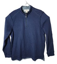 Tommy Bahama Men L Reversible Cotton Blue Long Sleeve Pullover Sweater S... - £46.54 GBP