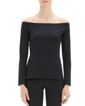 THEORY Womens Off-Shoulder Top Mod Knit Fitted Solid Black Size P I1027508 - £70.25 GBP