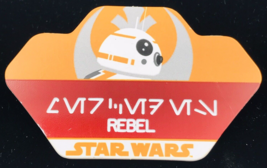 Star Wars Limited Edition BB-8 Rebel Alliance Name Tag Badge Pin 3&quot; x 1.75 - $21.34