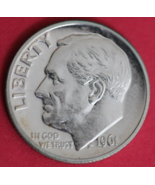 1961 Silver Proof Roosevelt Dime Exact Coin Shown 11 - $19.53 CAD