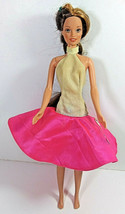 Vintage Barbie Doll Clothing Dress Music Note Mattel Rock Star Multicolor Tulle - £3.98 GBP