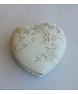 Wax Candle In Heart Shaped Floral Design Ceramic Trinker Box With Lid Vtg - €8,48 EUR