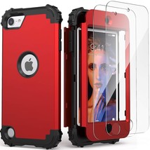 Ipod Touch 7Th Generation Case With 2 Screen Protectors, Hybrid 3 In 1 Shockproo - £19.69 GBP