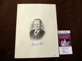 GERALD R. FORD 38TH US PRESIDENT SIGNED AUTO PRESIDENTIAL ENGRAVING LITH... - £306.14 GBP