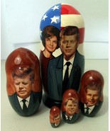 5pcs Russian Nesting Doll of &quot;The Kennedy&#39;s of Camelot&quot; 7.0 in Made in R... - $55.27 CAD