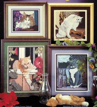 Cross My Heart Counted Cross Stitch Cats Kitten Feline Elegance Patterns  - £10.22 GBP