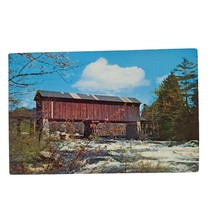 Postcard Railroad Covered Bridge Contoocook River Bennington New Hampshire - $8.50