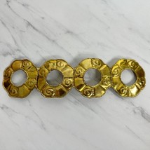 Vintage Brutalist Gold Tone Statement Belt Piece - £15.63 GBP