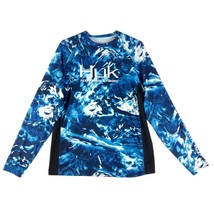 HUK Performance Men&#39;s S Mossy Oak Hydro Sailfish Long Sleeve UV Fishing Shirt - £18.97 GBP