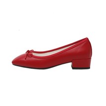 Size 33 4 34 New Square Toe Soft Thick Chunky Low Heels Work Shoes Women Leather - £56.85 GBP