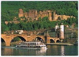 Postcard Partie sm Neckar mit Fahrgastschiff Alt Heidelberg Cruise Ship Germany - $2.96