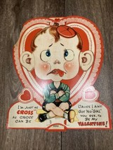 Vintage Valentine Moveable Cross As Can Be Ain&#39;t Got No Gal 1930s - $5.99