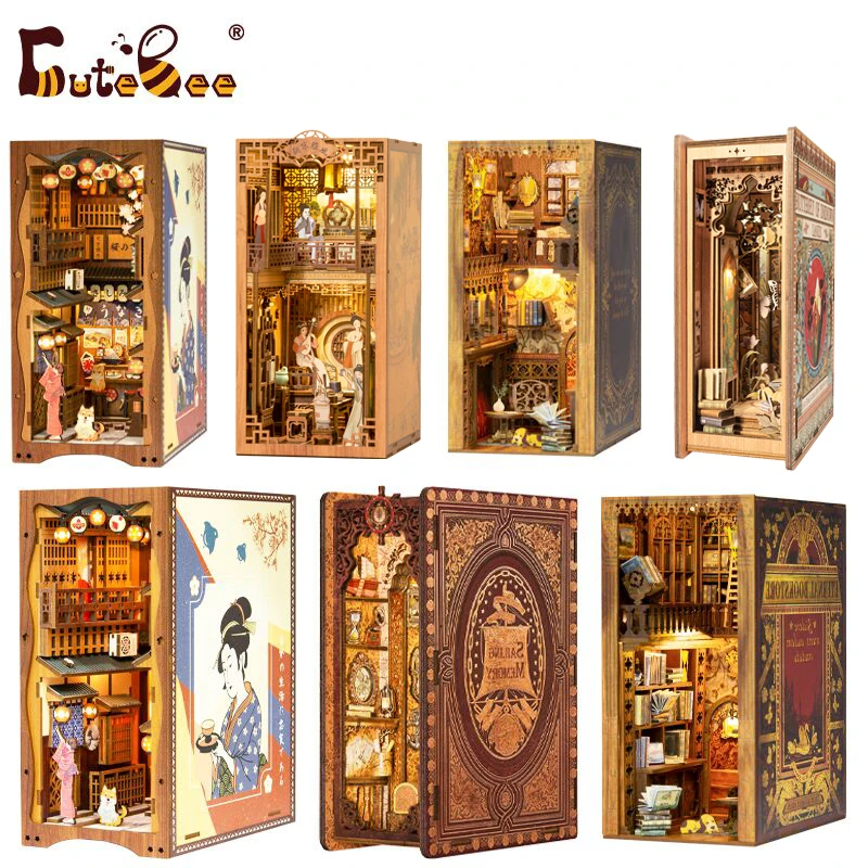 CUTEBEE DIY Miniature House Book Nook Kit Dollhouse with Touch Light Eternal - £46.06 GBP+