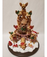 Danbury Mint The Chihuahua Family Christmas Tree Lighted Dog Figurine RARE - £273.79 GBP