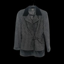 Vintage Claude Patrick Paris Size EU 42/US 6 Jacket with belt Made in Fr... - $14.16