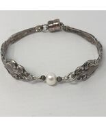 Vintage Silverware Spoon Fork With Faux Pearl Community Bracelet Silver ... - $32.64
