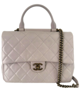 Chanel Classic Top Handle Lambskin Leather Jumbo CC Trendy Flap Shoulder  Bag - $4,503.10