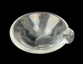 Steuben Snail Scroll Glass Olive Ashtray David Hills Design Signed 5&quot; U25 - £37.20 GBP