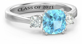 Best Gift for Her | 3 stone Graduation Gift,Custom High school Class Ring  - £127.89 GBP