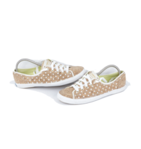 Keds Womens Size 9.5 Polka Dot Print Cork Shoes Sneakers Brown Lace Up - $39.55