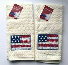 American Flag Dish Towels Set of 2 Summer Patriotic BBQ 4th Of July Camping - £20.87 GBP