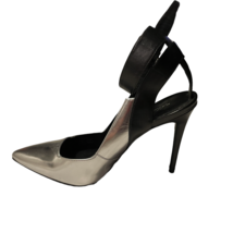 New Kenneth Cole Silver Wrap Ankle Closed Toe Pump Shoes 8.5M - $54.99