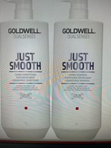 Goldwell Dualsenses Just Smooth Taming Shampoo &amp; Conditioner 33.8 oz - £43.96 GBP