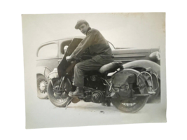 Army Military Talian Soldier On Motorcycle Photograph Tokyo Base 5&quot; - £14.38 GBP