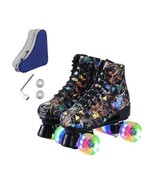 Ugboiu - Roller Skates for Men and Women, Black Derby Roller Skates W/le... - $29.69