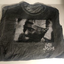 Tupac Shakur Poetic Justice T Shirt L Gray/Black - £7.08 GBP