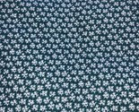 Ameritex Country Classics Calico Tiny ivory floral print on Green 2 Yards - $21.49
