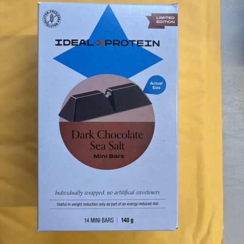 ideal protein dark chocolate sea salt mini bars 14 mini  BB 11/30/2025 FREE Ship - $35.14