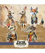 Set of 17 Articulated Forest Animals, Printable Dolls, Junk Journal - €3,42 EUR