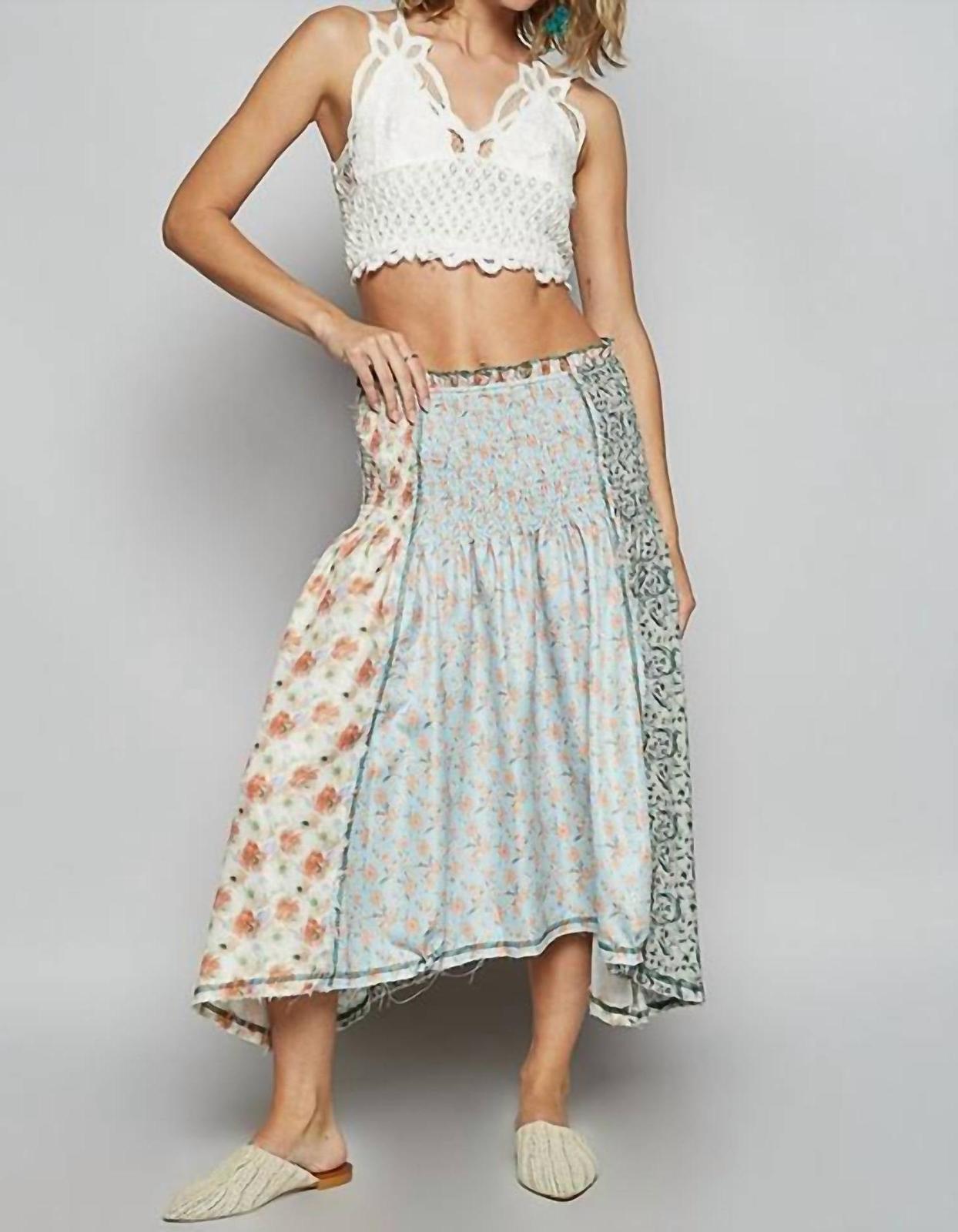 Pol Floral Printed Woven Skirt Size L - $46.53