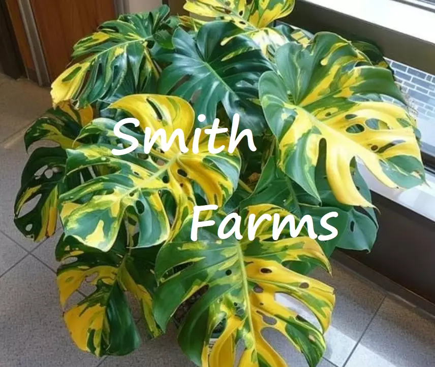 10 Seeds Sun Kissed Monstera House Plant Tropical Palm Tree Yellow Green Leaves  - £9.40 GBP