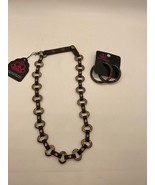 NWT Paparazzi Necklace and Earrings with Gold Stones - £7.78 GBP