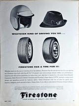 1964 FIRESTONE &quot;Symbol Of Quality and Service&quot; Tires-Automotive Vintage Print Ad - $8.89