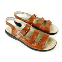 Propet Womens Breeze Walker Sandal Brown Leather Slingback 3 Strap Size 11N (AA) - £12.60 GBP