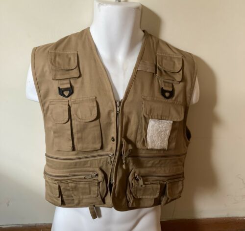 Canvasback Fly Fishing Vest-Tan-Angler-Tons of Pockets-Polyester