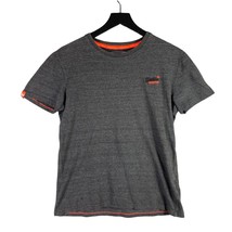 Superdry Mens T-Shirt Logo Gray Orange Cotton Top Shirt Size Small Grey ... - £5.04 GBP