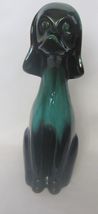 Vtg Blue Mountain Pottery BMP 14&quot; Large Sitting Dog Green Drip Glaze Figurine - £21.98 GBP