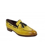 Men&#39;s Handmade Genuine Leather Dress Loafers Men Slip On Tassel Moccasins - $3,255.56 MXN